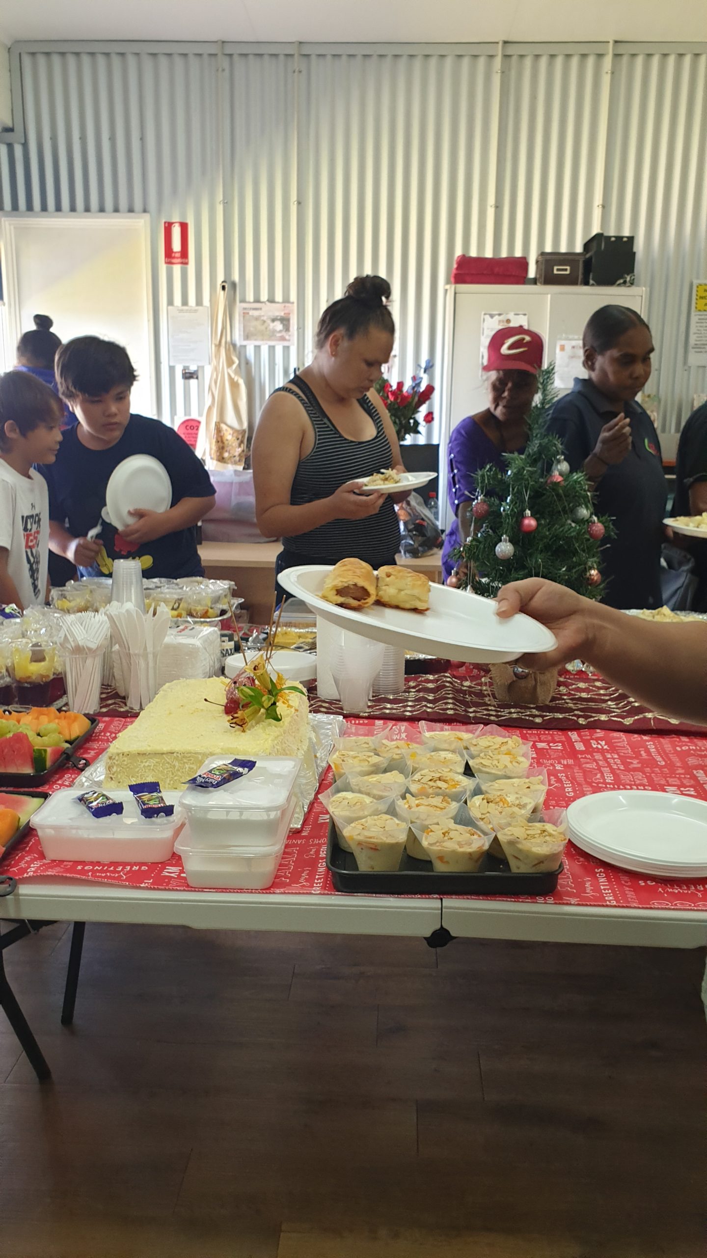 A table of food laid out